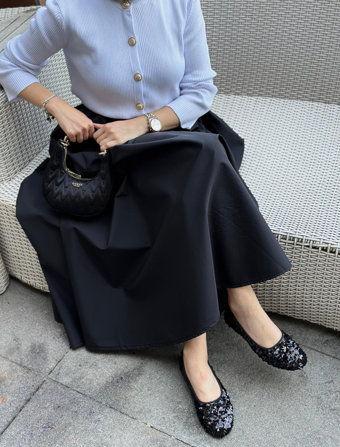 BEYAZ GOLD DUGMELI HIRKA - nuha collection