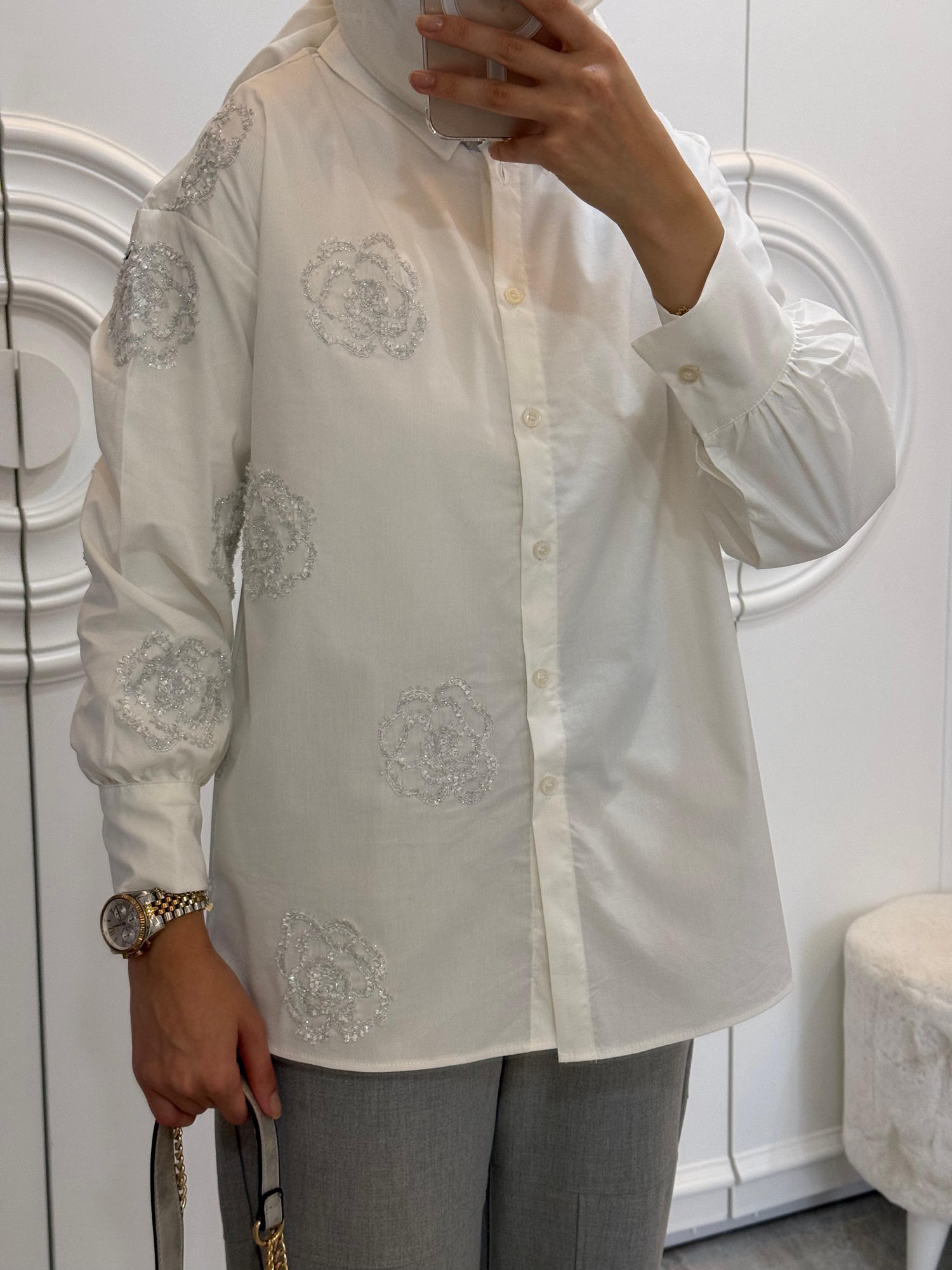 CICEK DOKULU GOMLEK - nuha collection