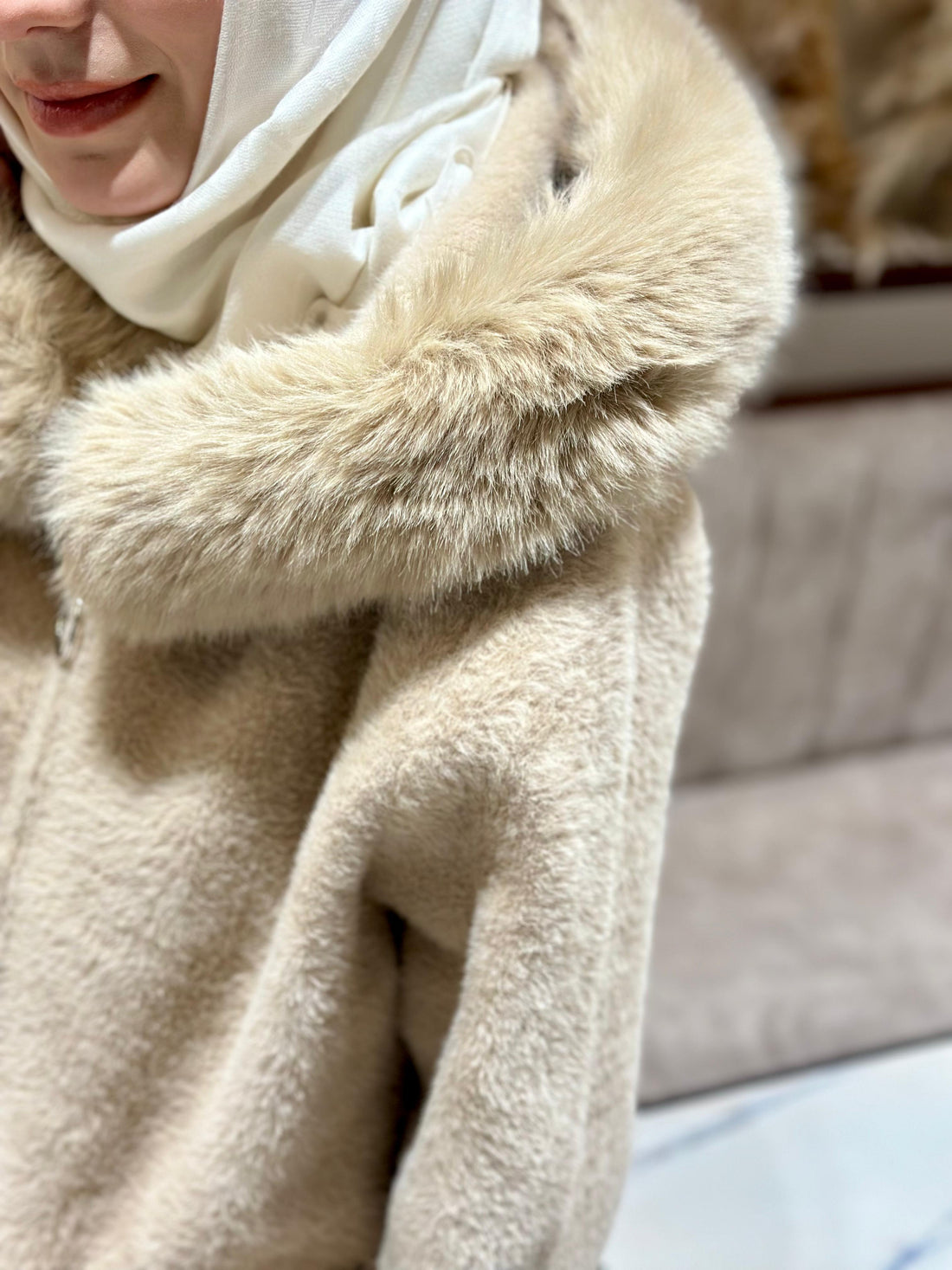 ANGORA KURKLU CEKET - nuha collection