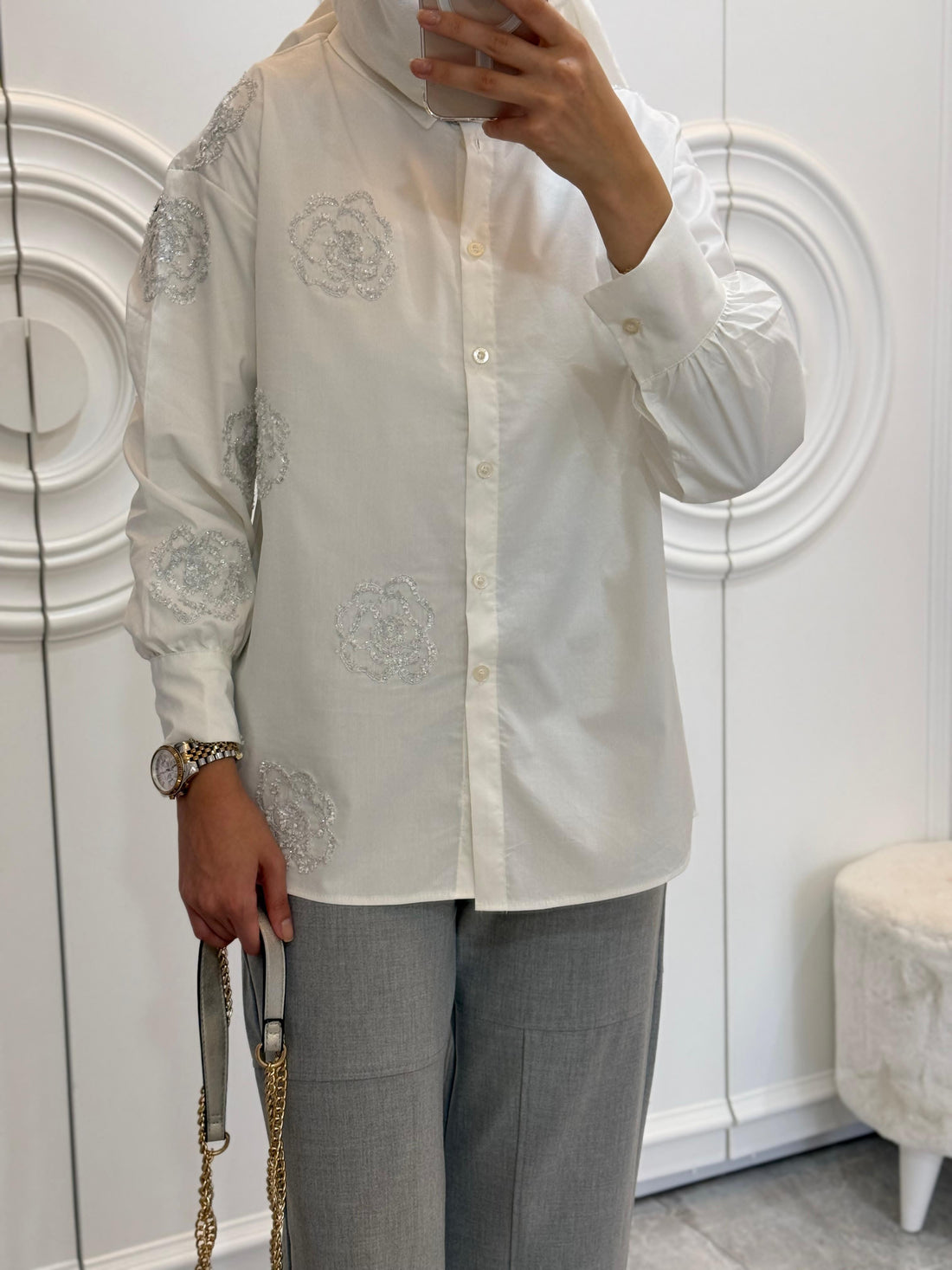 CICEK DOKULU GOMLEK - nuha collection