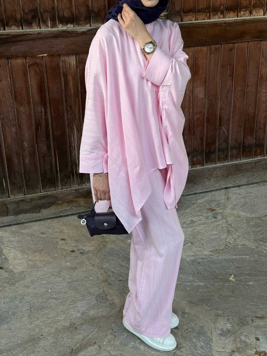 Yarasa Keten Takım Pembe