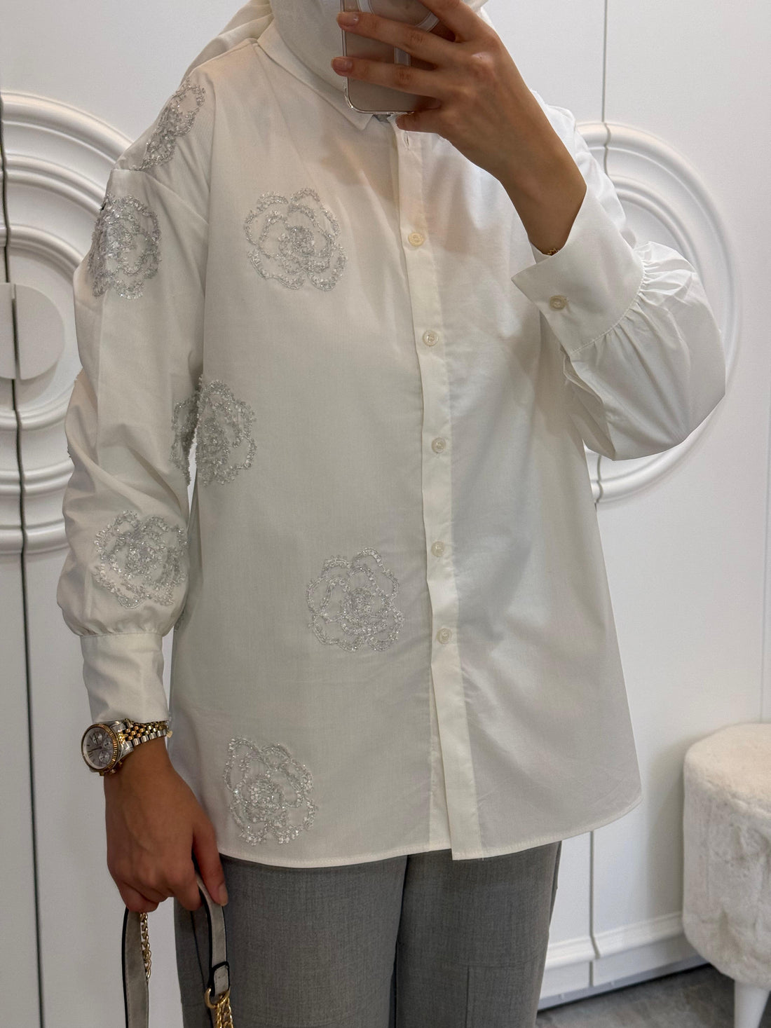 CICEK DOKULU GOMLEK - nuha collection