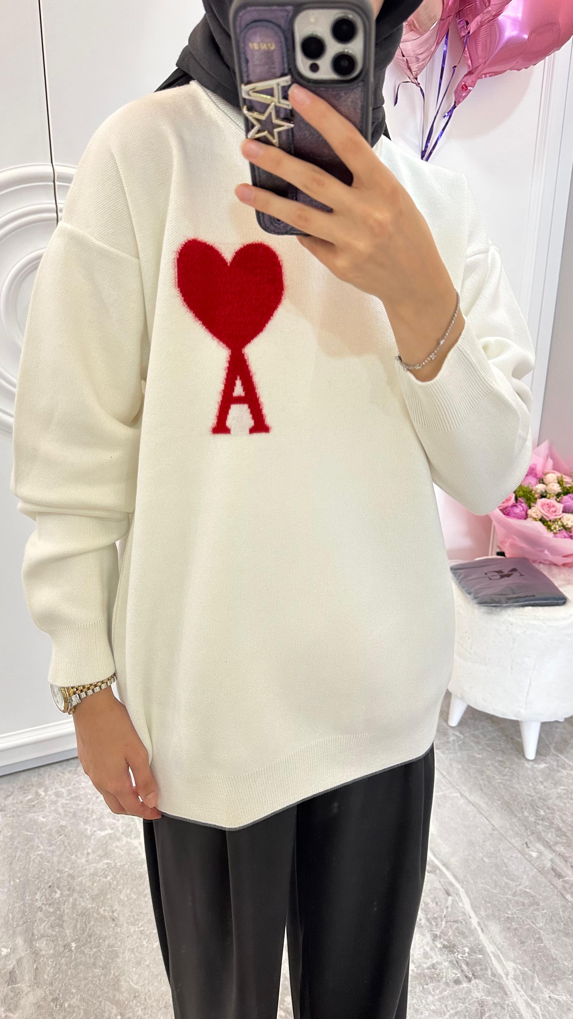 AMI BEYAZ KAZAK - nuha collection
