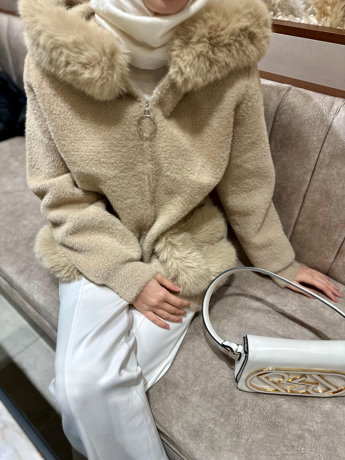 ANGORA KURKLU CEKET - nuha collection